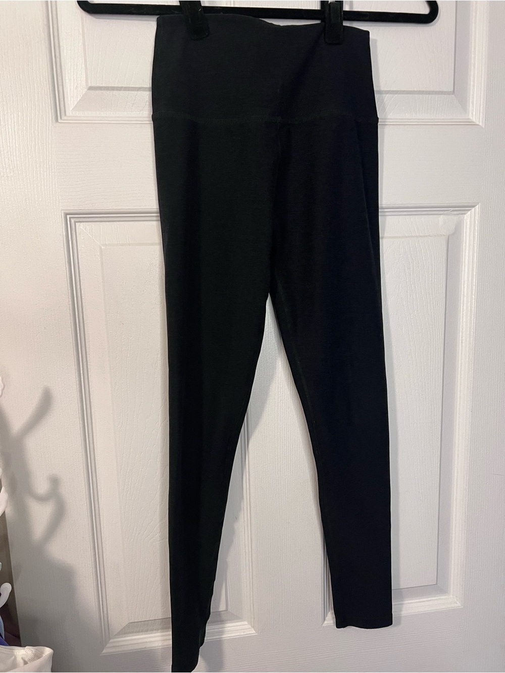 #462 Beyond Yoga Spacedye High Waisted Midi Leggings Black Size Small S EUC